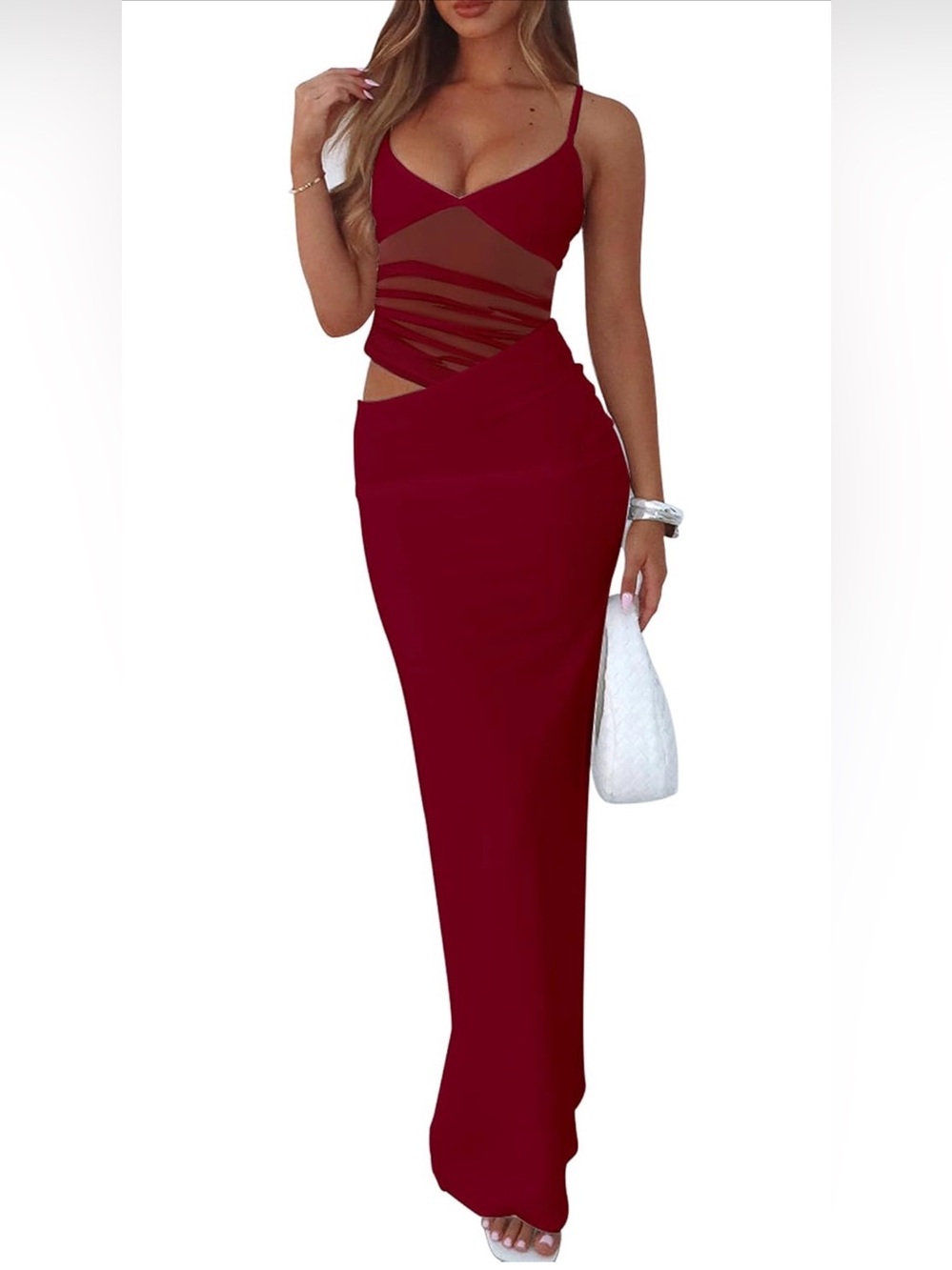 Women's Sexy Bodycon Spaghetti Strap Dress Elegant Cocktail Evening